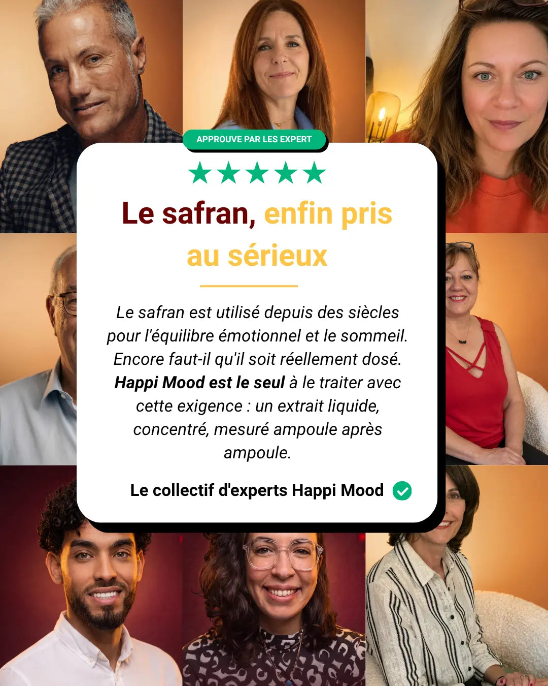 Safran breveté Happi Mood - Stress-Sommeil-Humeur - Boite de 30 ampoules