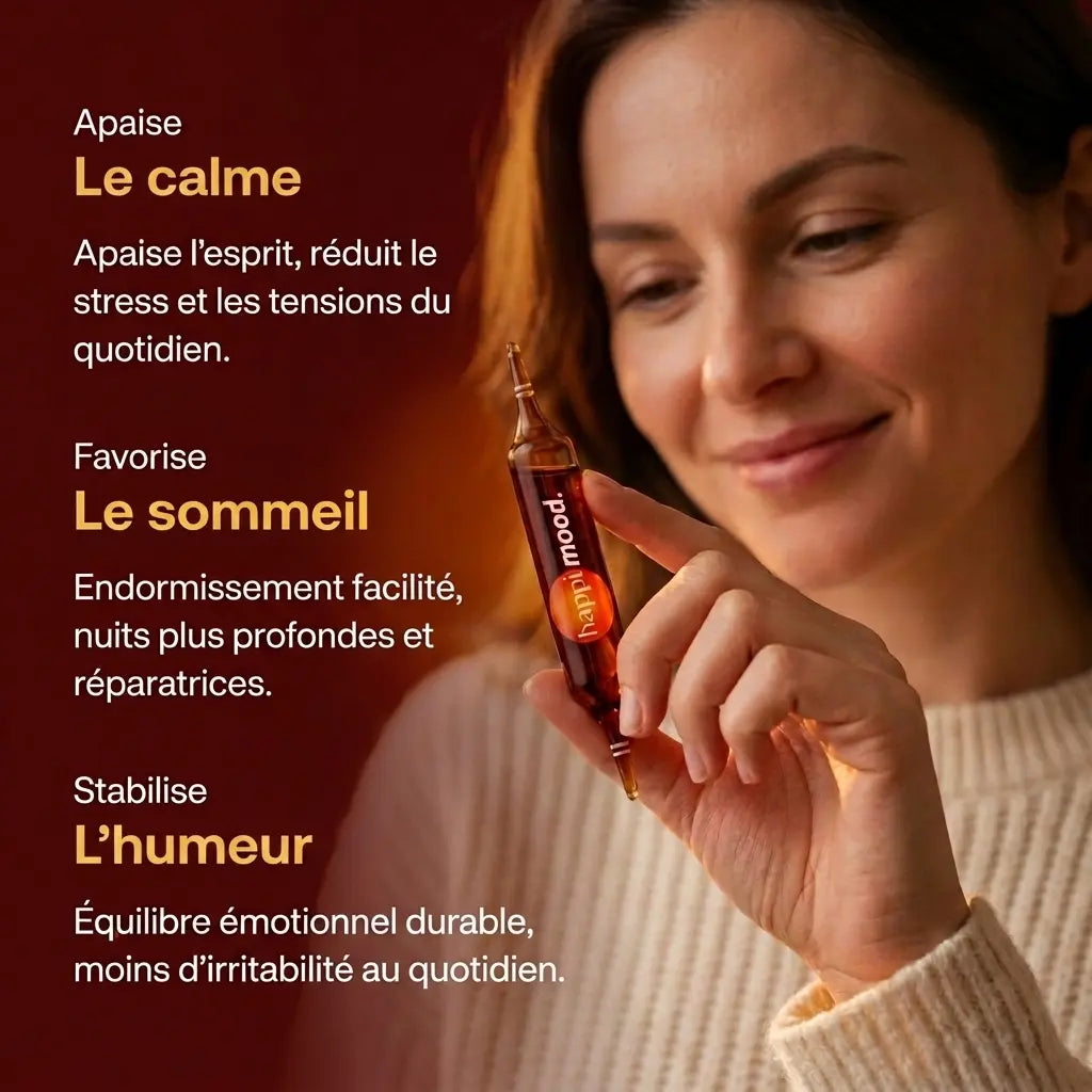 Safran breveté Happi Mood - santé mentale - Boite de 30 ampoules