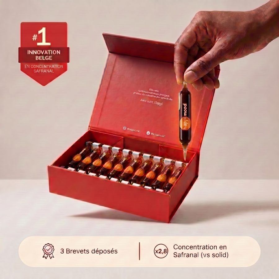 Safran breveté Happi Mood - santé mentale - Boite de 30 ampoules