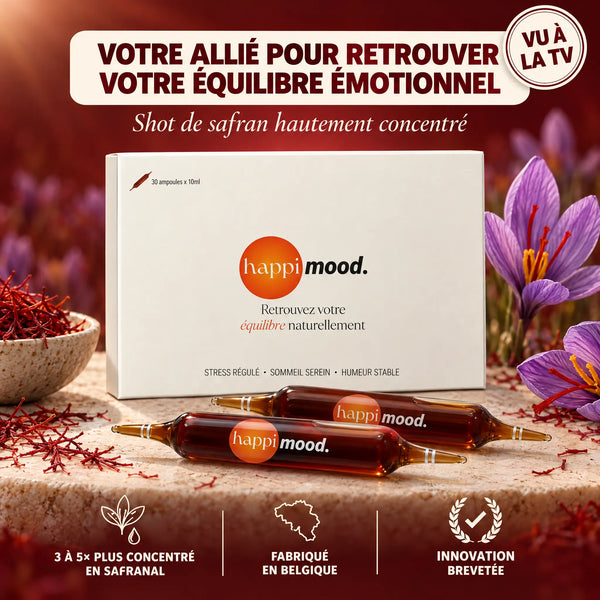 Safran breveté Happi Mood - Stress-Sommeil-Humeur - Boite de 30 ampoules
